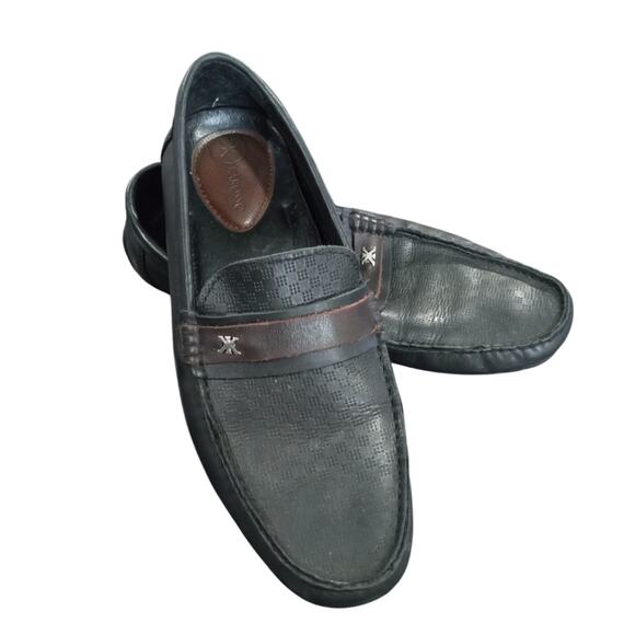 [H292] Karosso Black Genuine Leather Moccasin Driver/Loafers, Size 26 - Picture 1 of 8